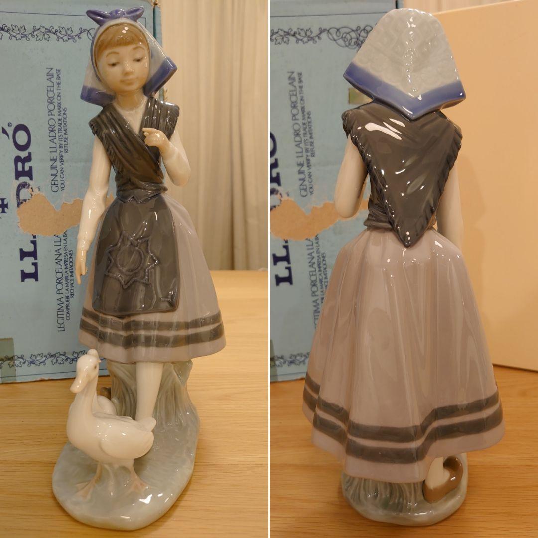 【極美品 絶版 箱付】リヤドロ LLADRO 5202「少女と2匹のアヒル」