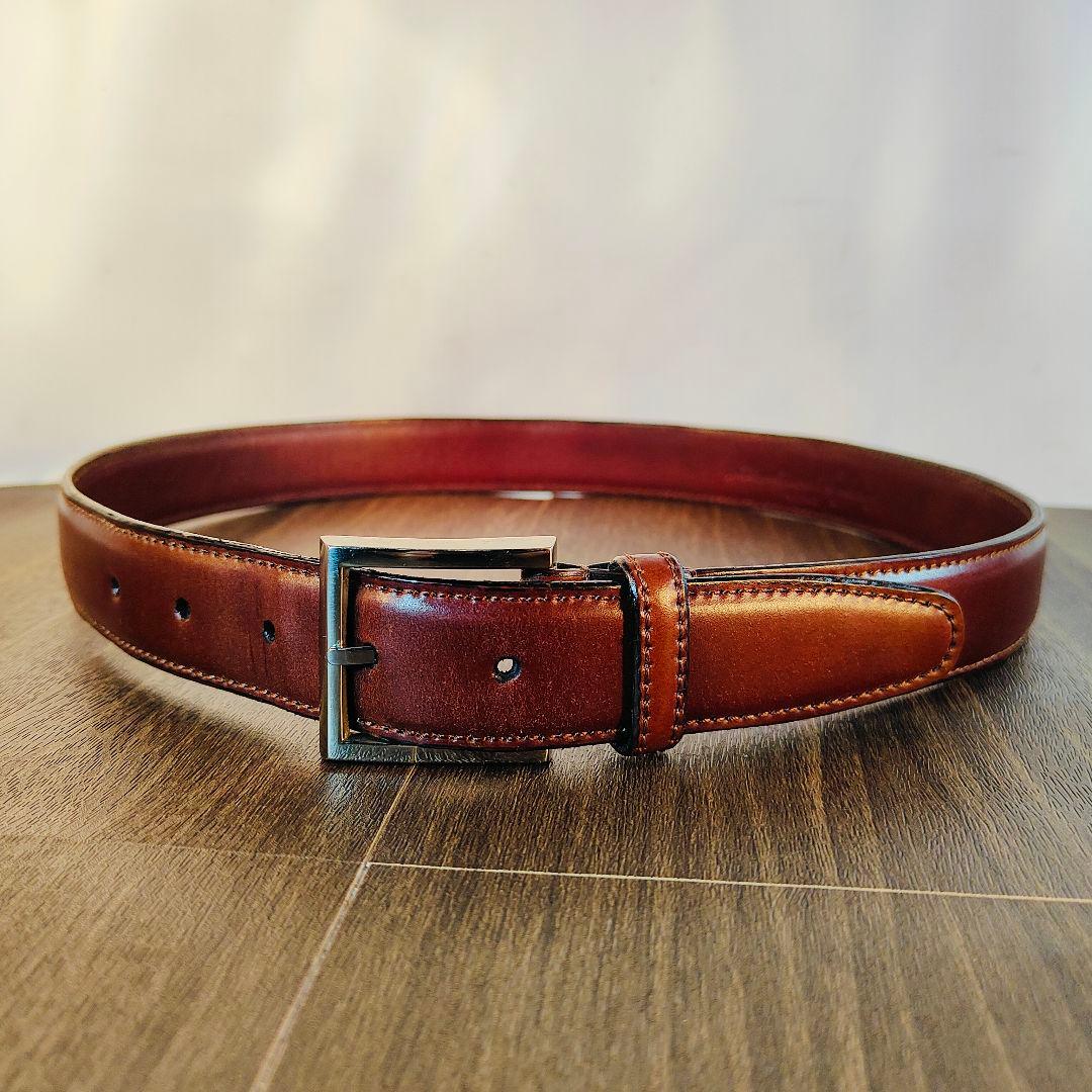 【シェルコードバン】BEAMS別注 ダークバーガンディ高級ドレスベルト 極美品