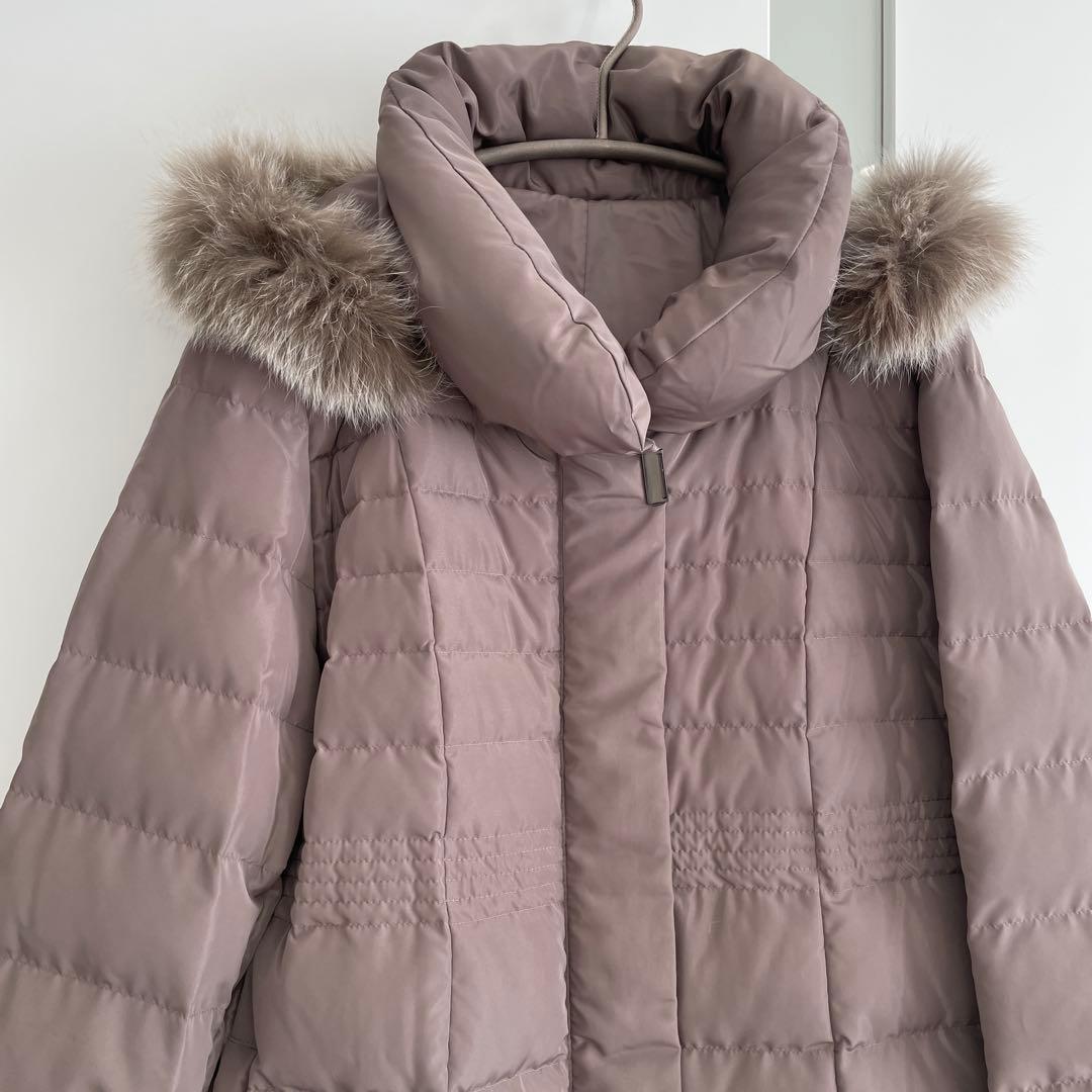 ８１５５【新品】レディースミセス　アウター　ゆったり３L ダウンコート　ベージュ