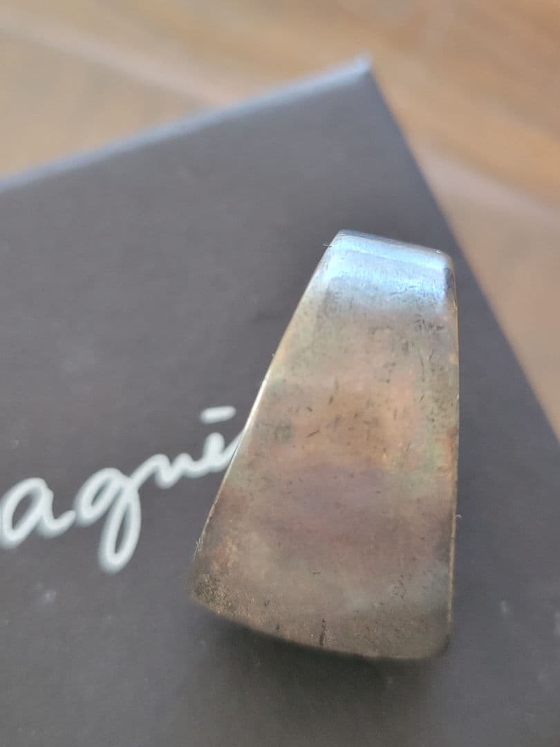 【かめ】agnes b アニエスベー メンズ シルバー色リング レザール