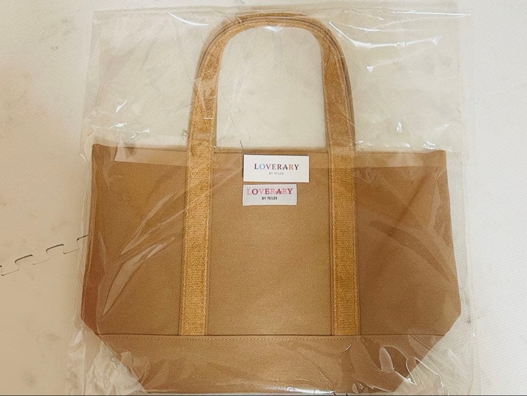 【新品】フェイラー ラブラリーオールドテディ ワッペントートバッグ ベージュ 小