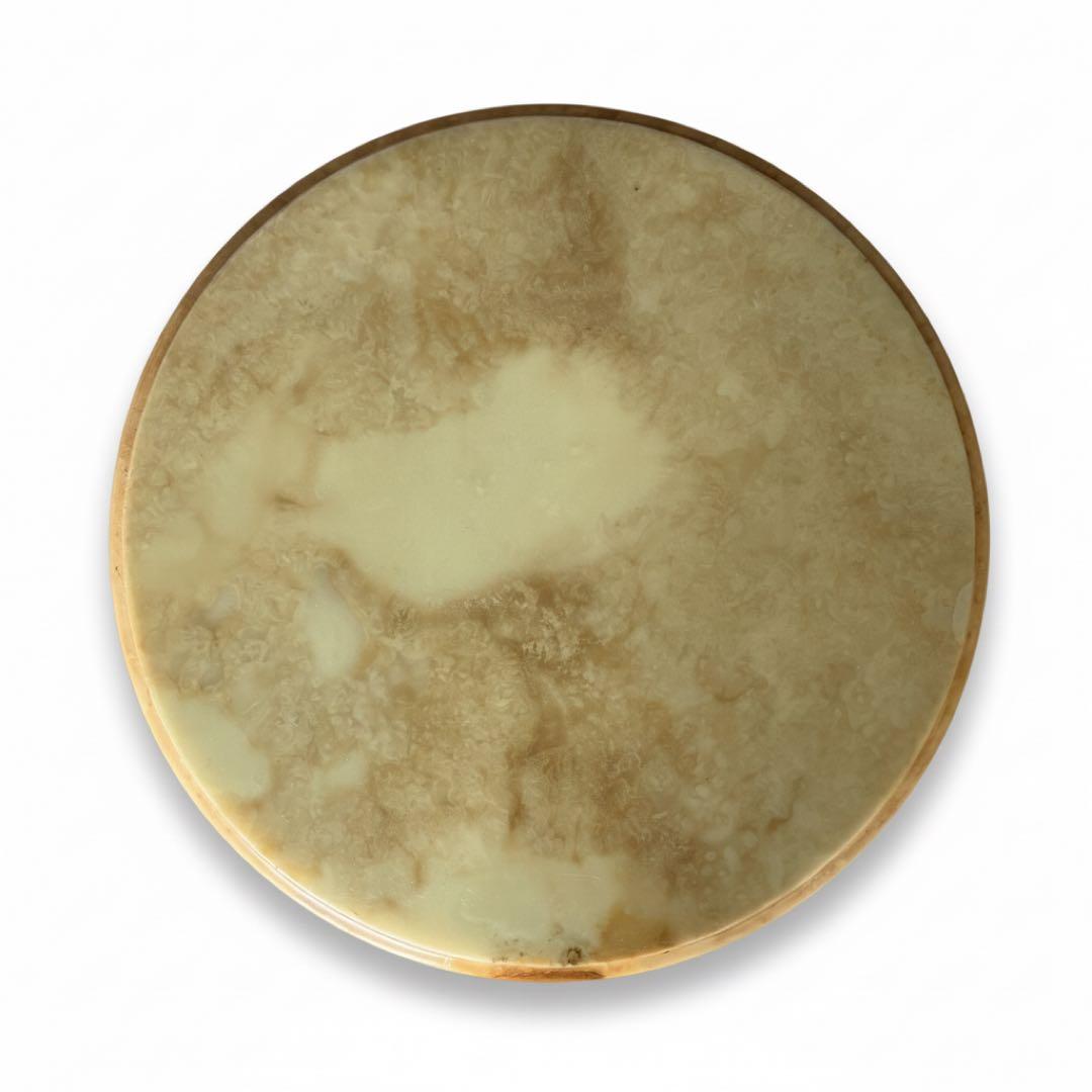 アンティーク 真鍮製脚付き 大理石天板 ラウンドテーブル ミニテーブル 飾り台