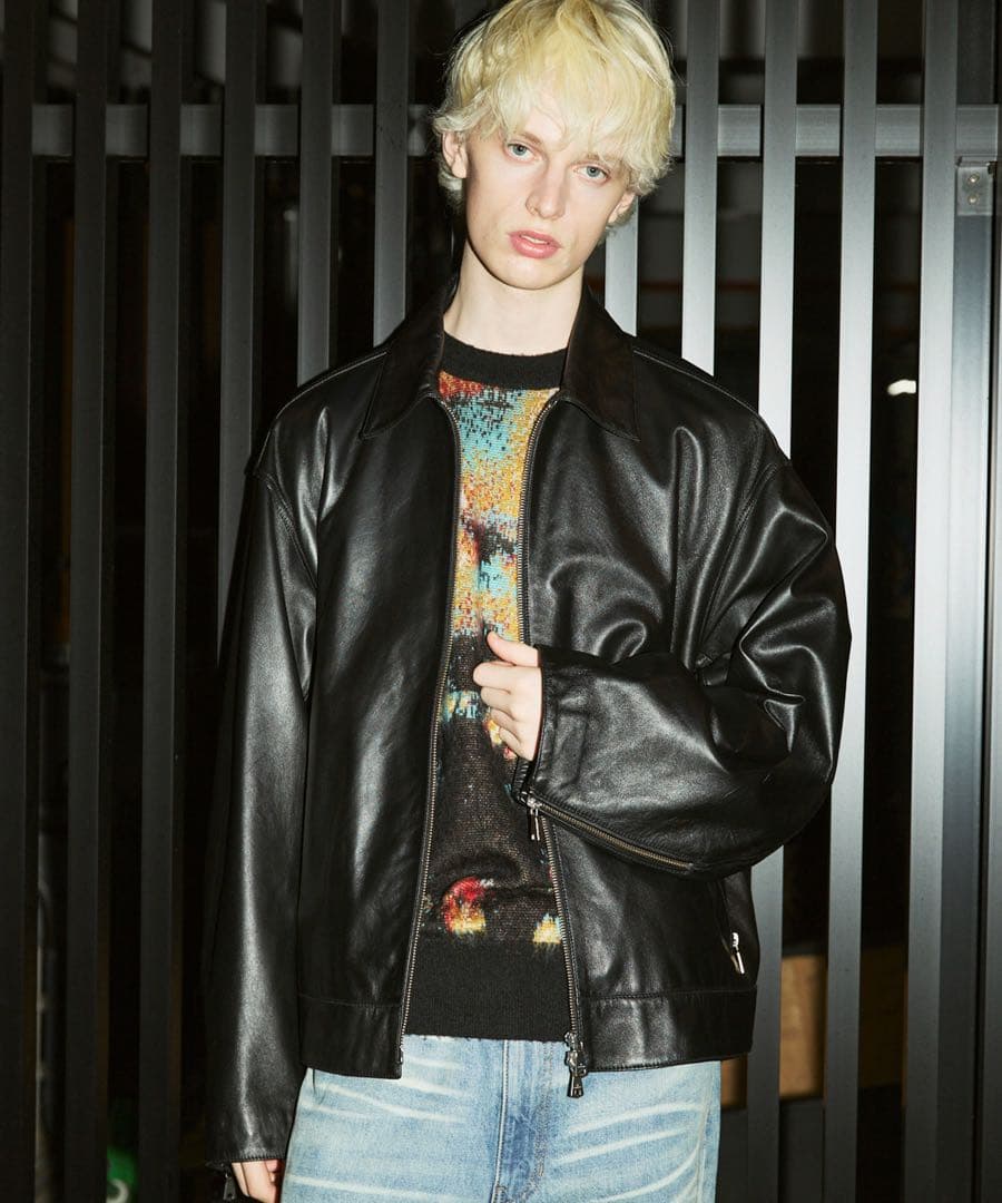 【25AW】メゾンスペシャル 新作レザーライダース 黒 未使用 39,600円