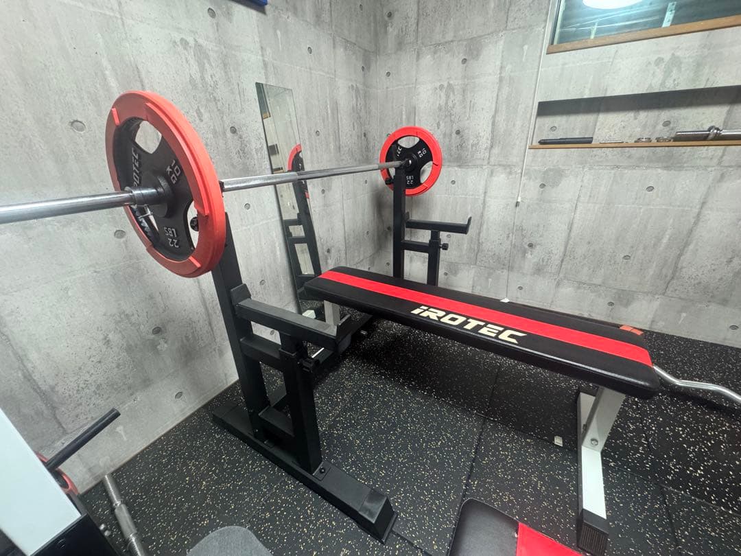 IROTEC バーベルラック ベンチ付き
