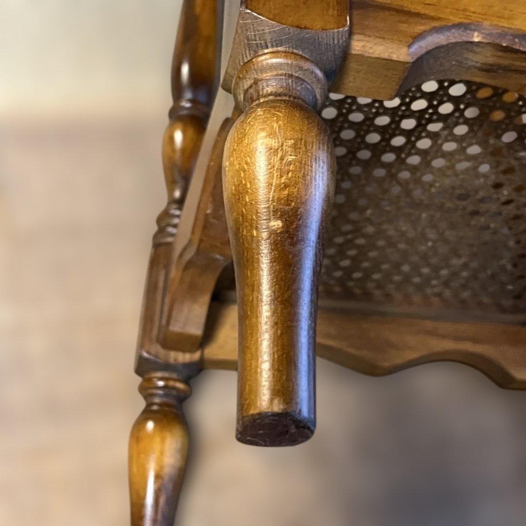 カリモク ナイトテーブル ラタン 花台 サイドテーブル 電話台