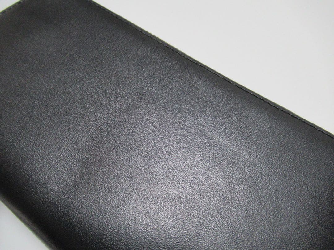 ポールスミス 新品！訳あり エクステリアストライプ ラウンドジップ牛革長財布 黒