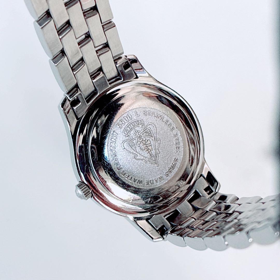 グッチ GUCCI レディース 腕時計 5500L 美品 稼働品 シルバー 銀