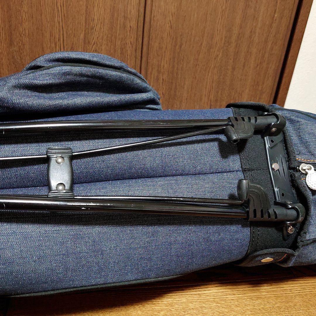 EVISU GOLF キャディバッグ ゴルフバッグ デニム スタンド付 芝生くん