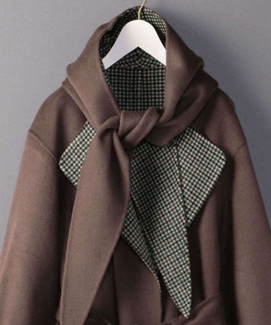 【美品】ウール100 UNITED ARROWS ６ロクリバーシブルコート36