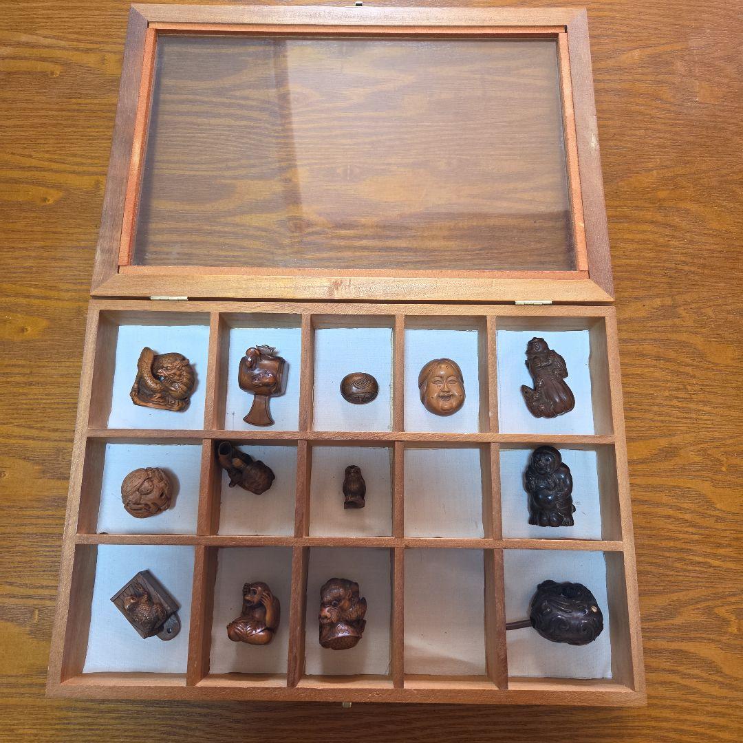 根付木彫り13点セット日昇米太郎