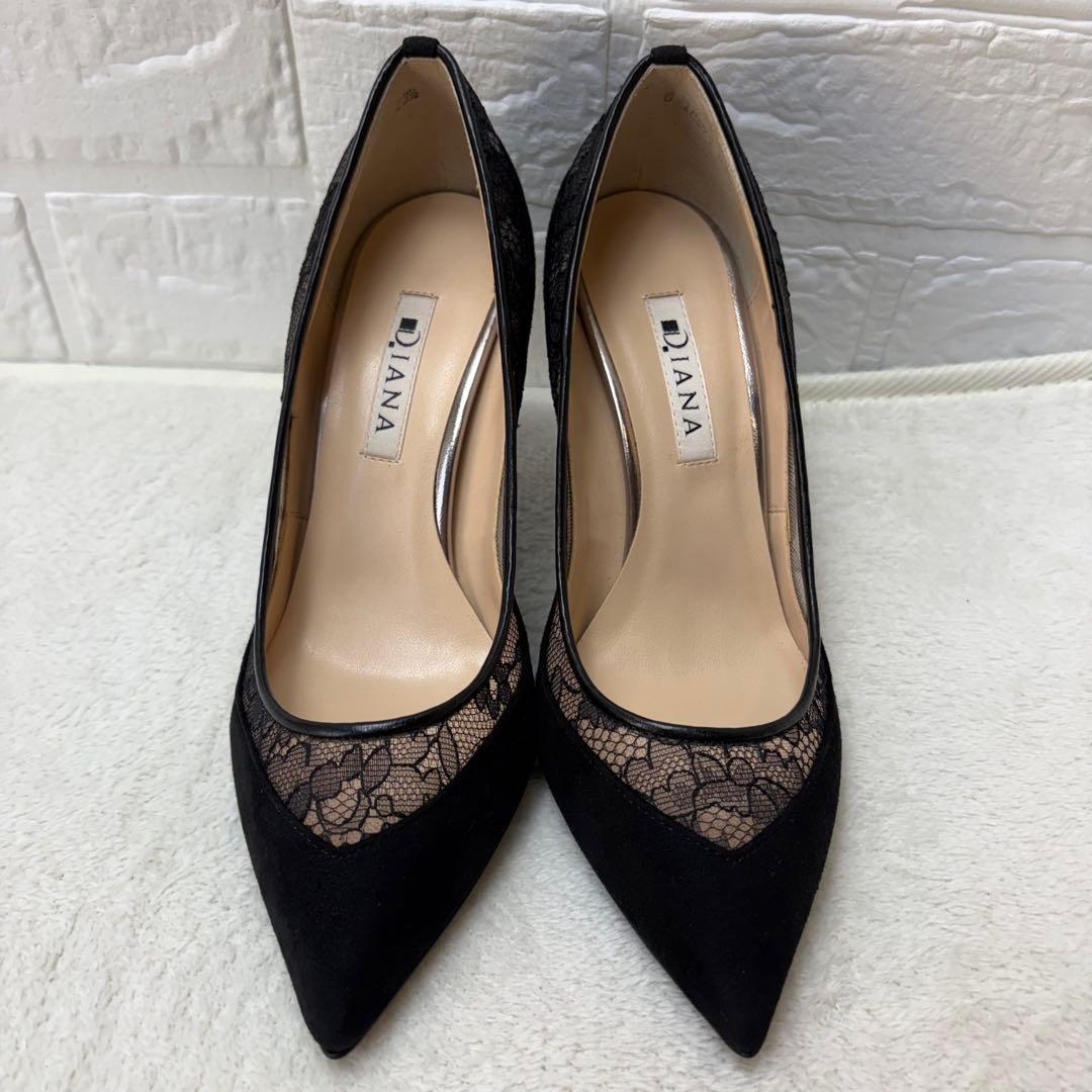 【未使用✨】ダイアナ パンプス レース メッシュ ポインテッドトゥ ピンヒール
