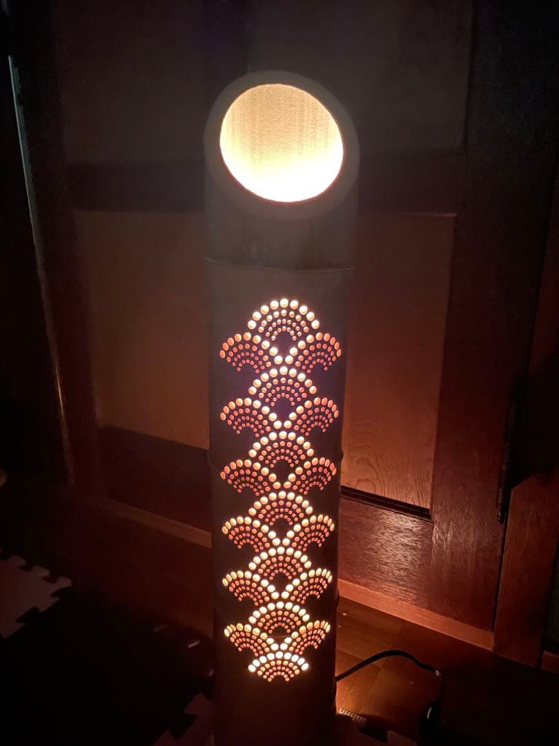 竹あかり 竹灯篭 青海波 商売繁盛