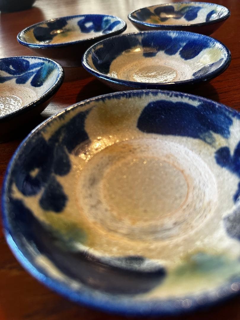 ★SALEのやちむん 民藝 読谷山焼 北窯 宮城正亨 4寸皿 豆皿 小皿