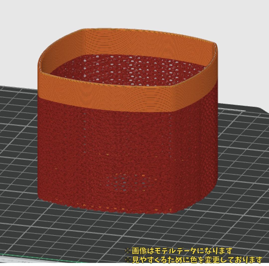 3Dプリンター鉢 3.5~4号相当 植木鉢 黒 『クレーシュ』 作家鉢 通気◎