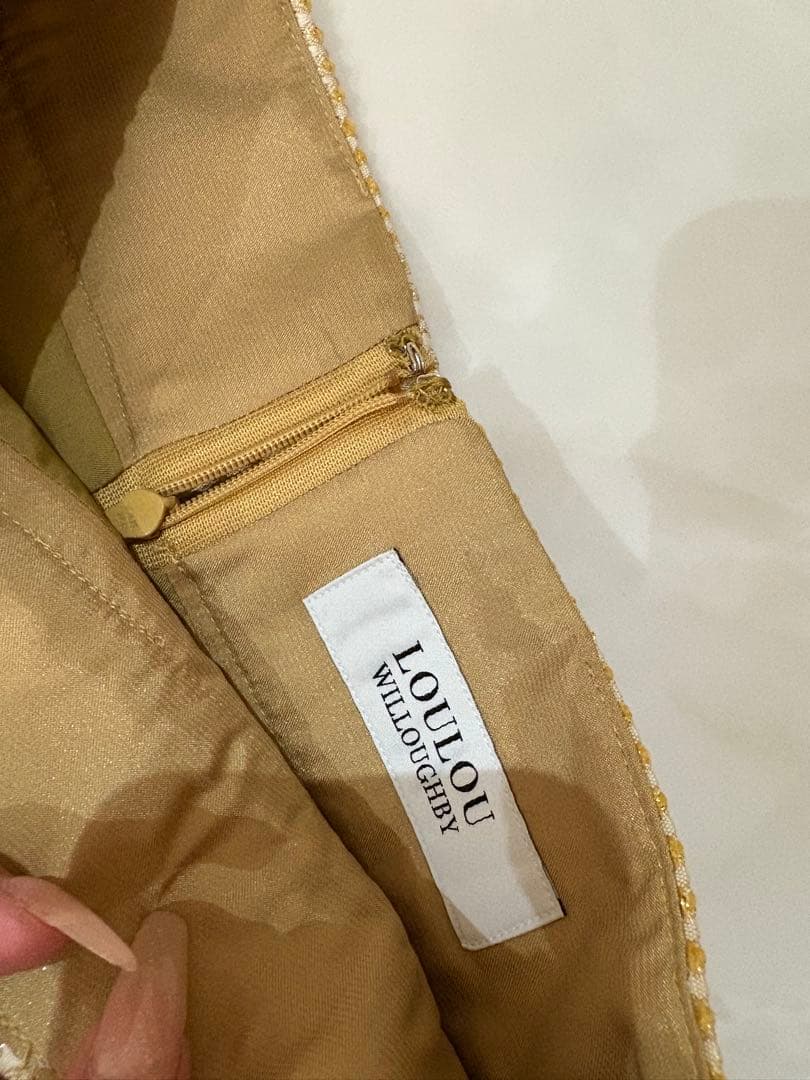 LOULOU WILLOUGHBY スパークルジャガードスカート