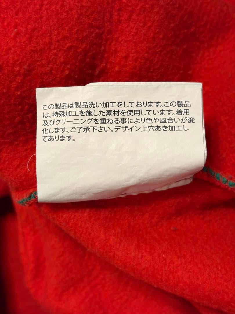 #美品ERLカラーブロックデザイン パーカービッグシルエット裏フリース#Lサイズ