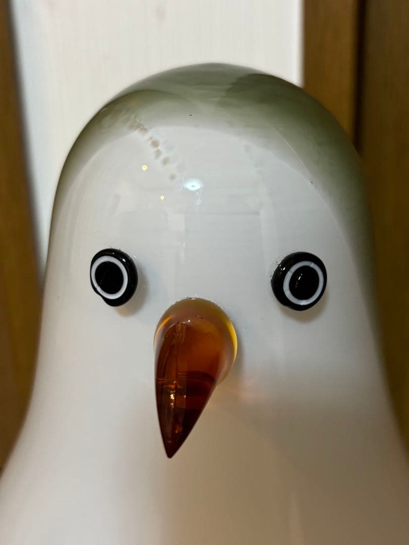 ヤマギワ 岩津ガラス ペンギン 大きなガラスのフロアスタンド　硝子細工