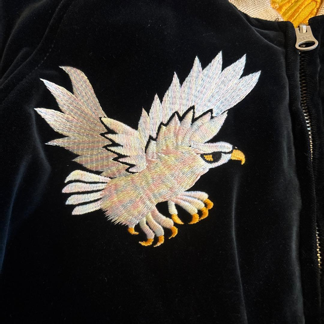 希少 ヴィンテージ スカジャン 別珍 鷲刺繍 リバーシブル 60～70s YBS