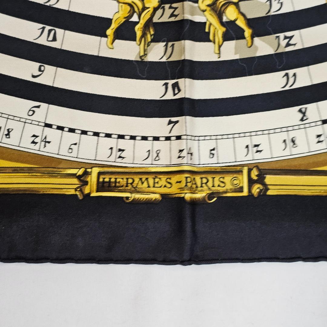 エルメス カレ90 Astrologie 占星術 シルク スカーフ 黒金