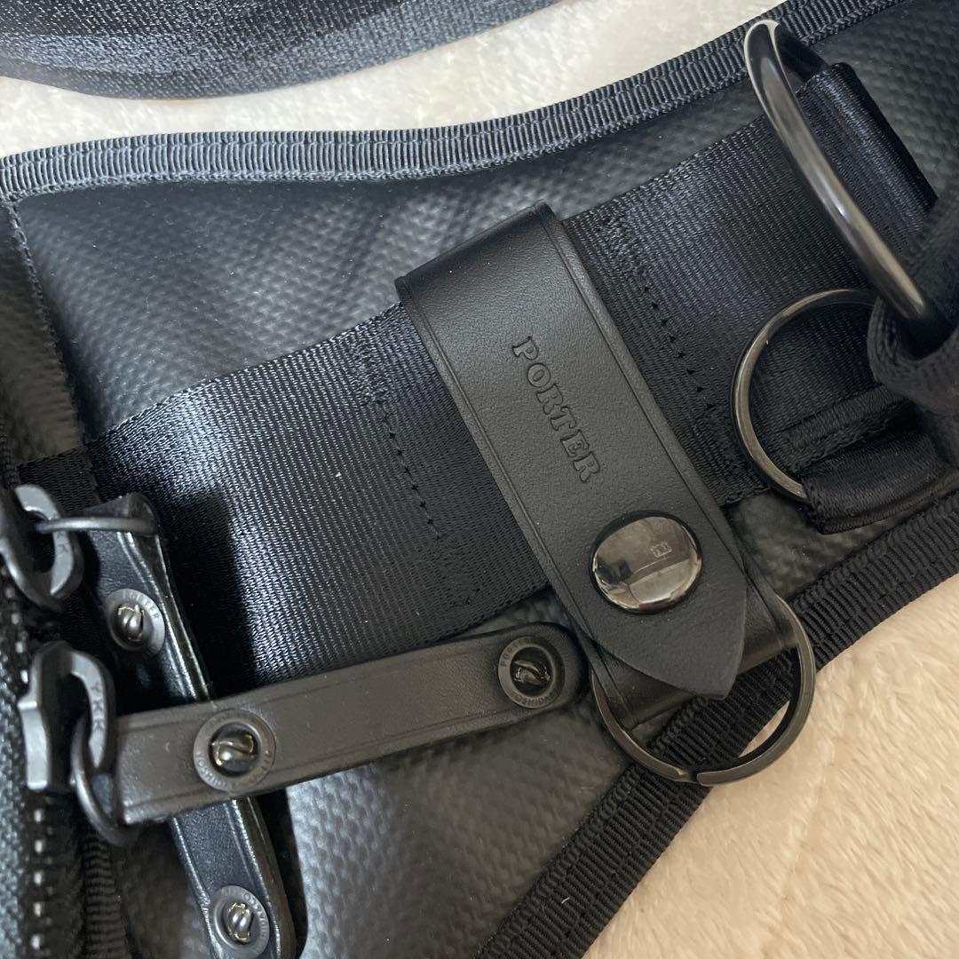 【極美品】PORTER　HEAT　スリングショルダーバッグ　マグライト付