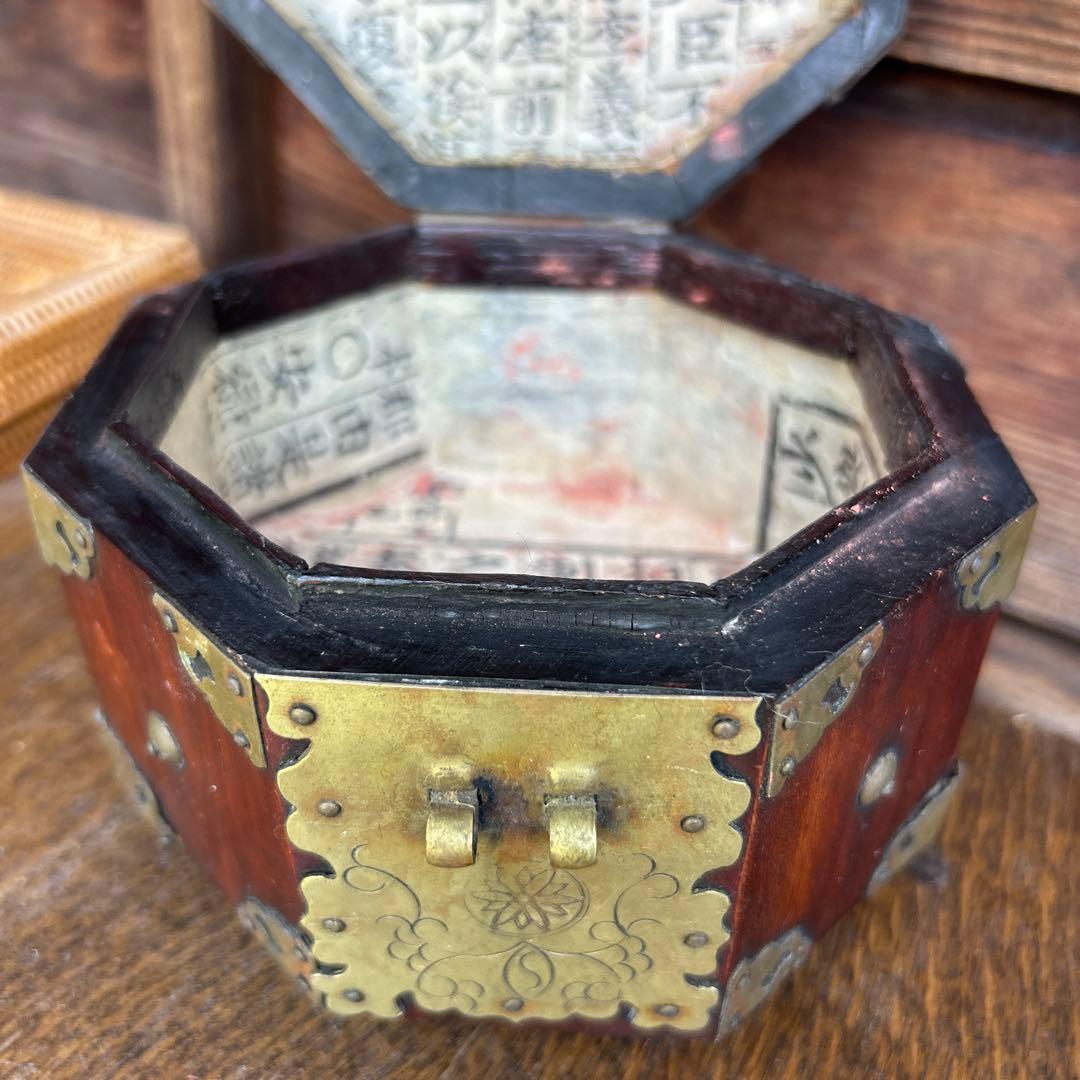 李朝家具？ 八角箱 ボックス 宝箱 小物入れ アンティーク 置物