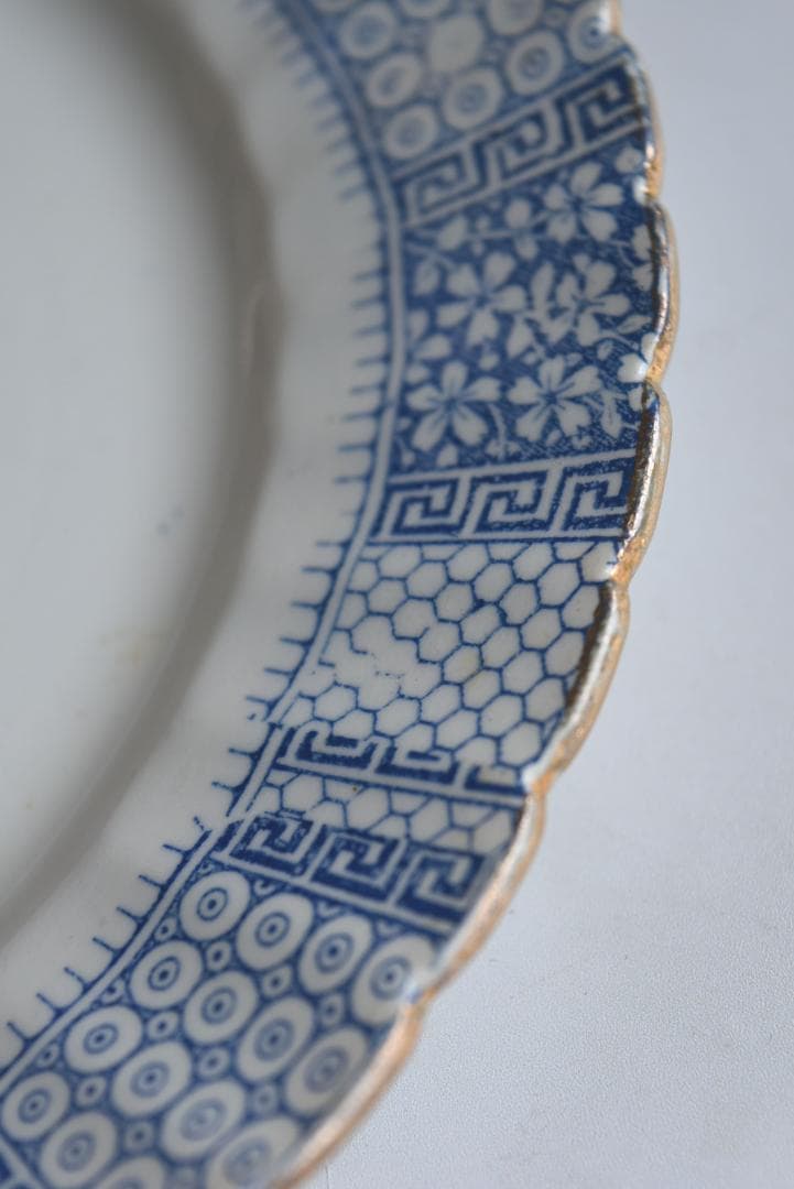 2枚組　美品　リュネビル　DENTELLE（レース）皿　フランスアンティーク