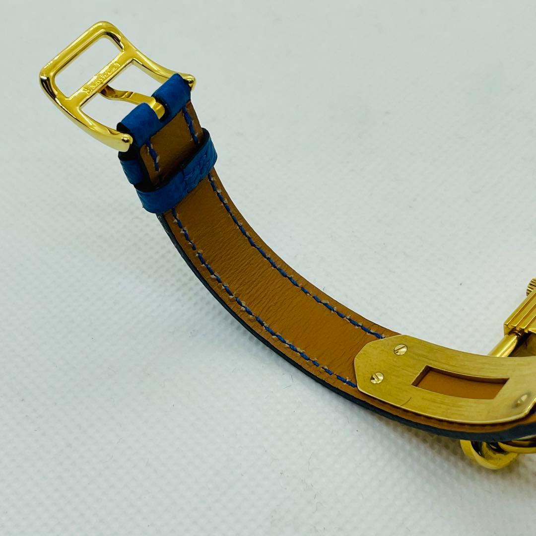 美品HERMES エルメス ケリーウォッチ GP/革 ゴールド文字盤 箱付き