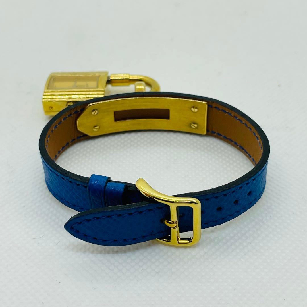 美品HERMES エルメス ケリーウォッチ GP/革 ゴールド文字盤 箱付き