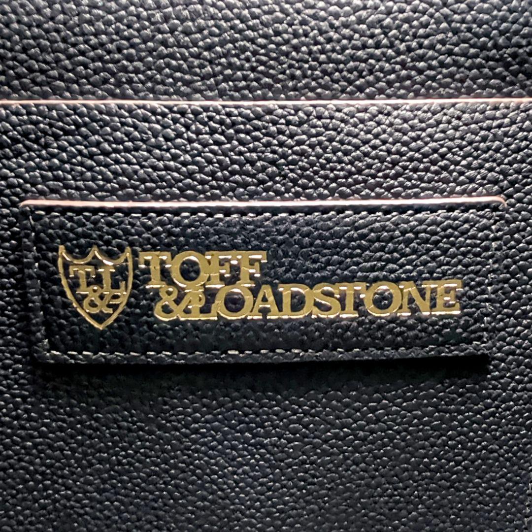 トフアンドロードストーン ブラスボタン トートバッグ ネイビー レザー 極美品