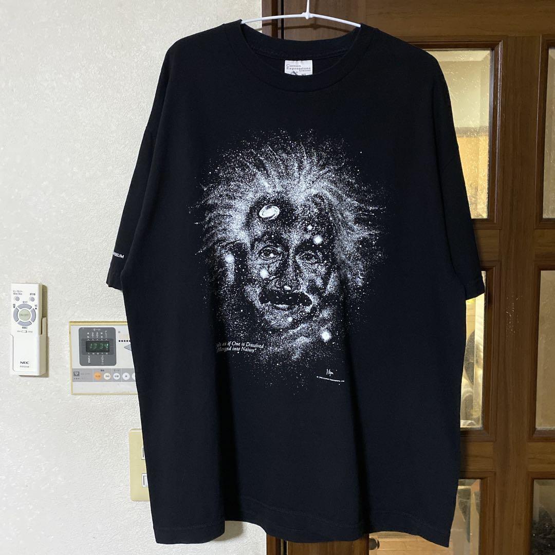 90s アインシュタイン Tシャツ ビンテージ 偉人 アート XL スーベニア