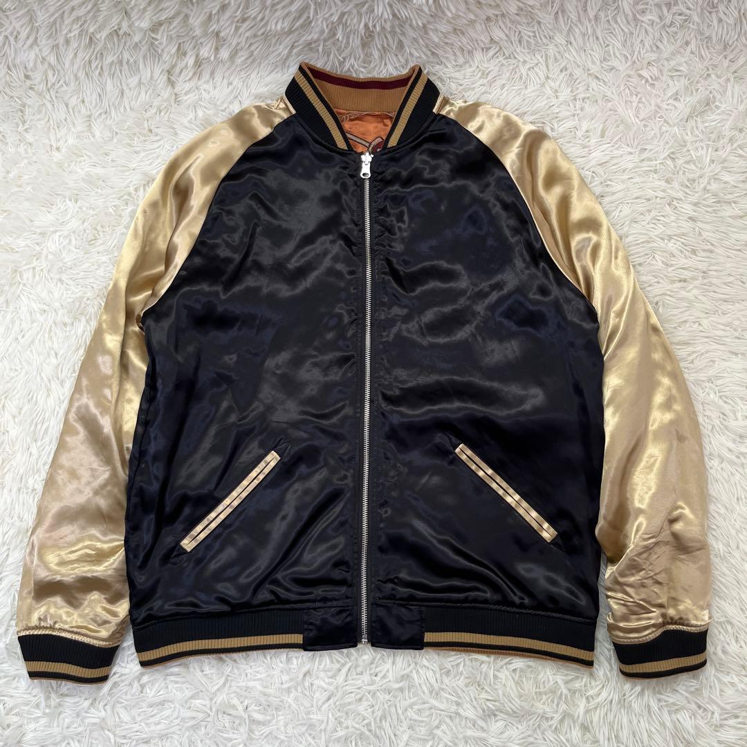 絡繰魂 スカジャン 風神 雷神 リバーシブル 刺繍