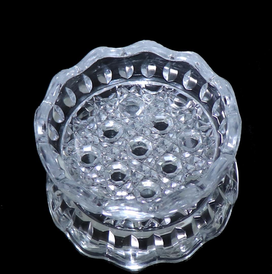 オールド・バカラ 稀少 丸型 切子皿 トレイ ディアマン・ピエーリー 小皿