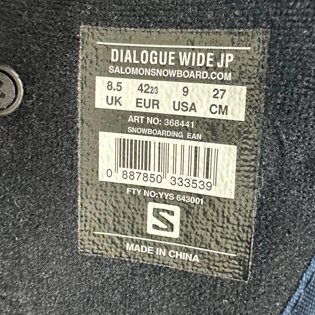 SALOMON DIALOGVE スノーボードブーツ ネイビー 27.0cm