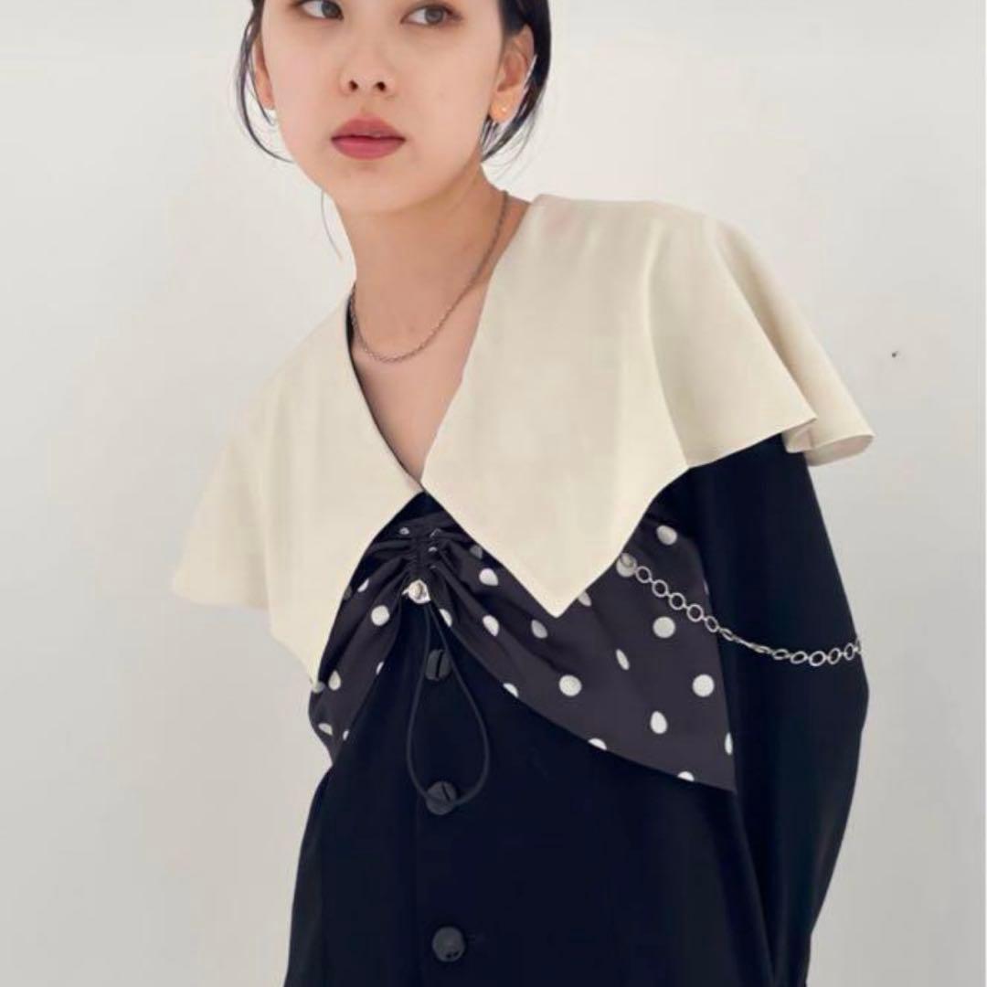 トップス KISHIDA MIKI chain bra ( DOT BLACK )