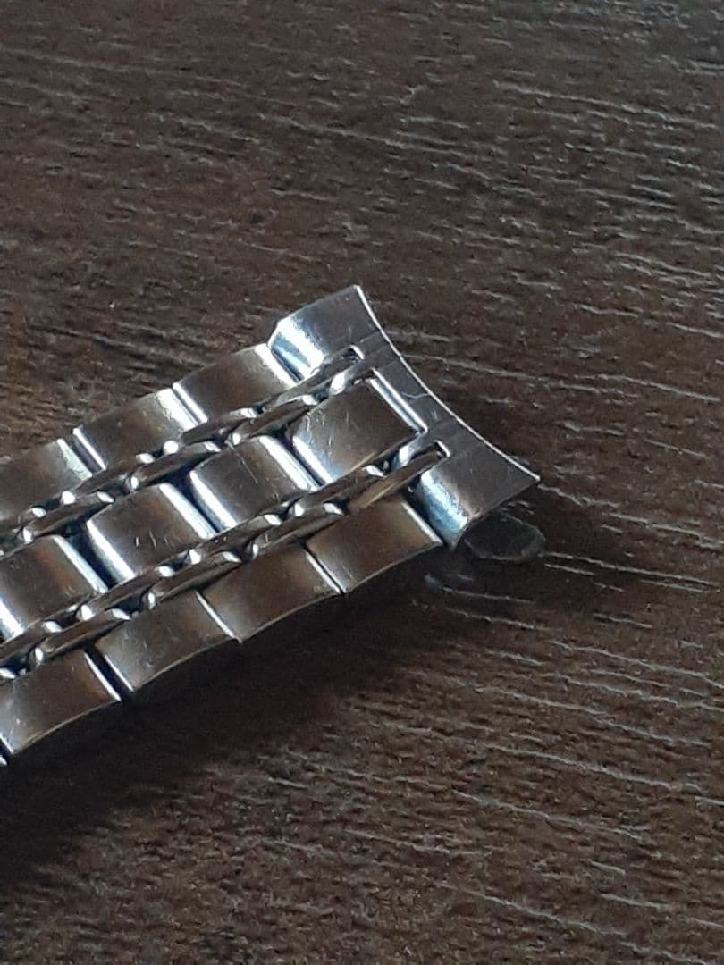 高品質 18mm OMEGA 純正品 7連 ブレスレット 弓管 エンドピース付き