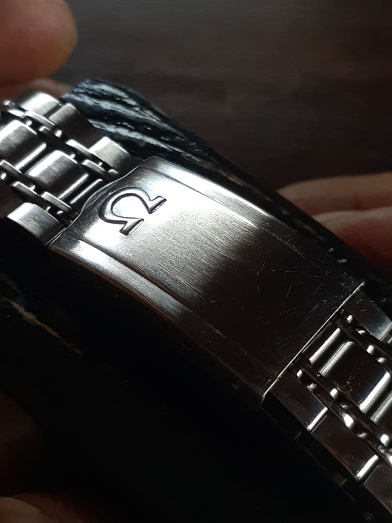 高品質 18mm OMEGA 純正品 7連 ブレスレット 弓管 エンドピース付き