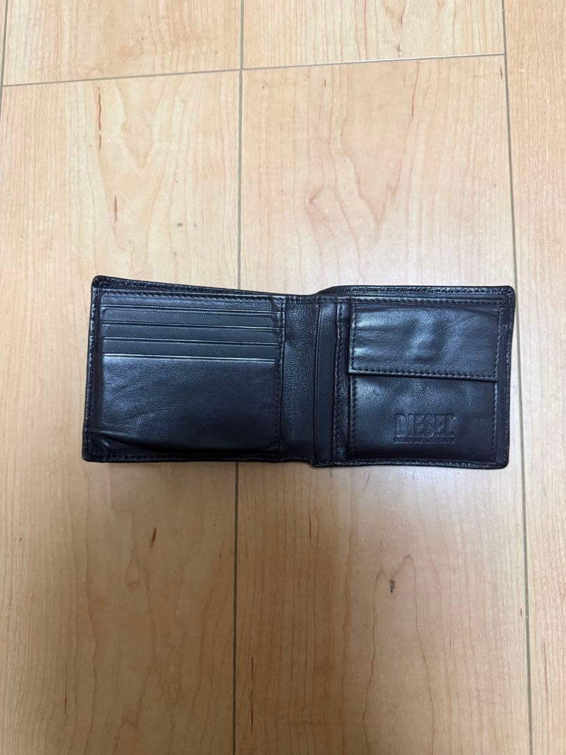 DIESEL 二つ折り財布 ブラック レザー