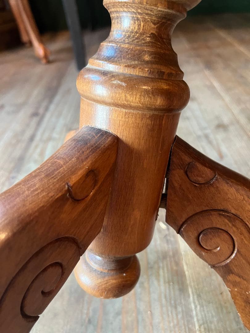 サイドテーブル コーヒーテーブル 猫脚 象嵌 アンティーク 花台 コンソール