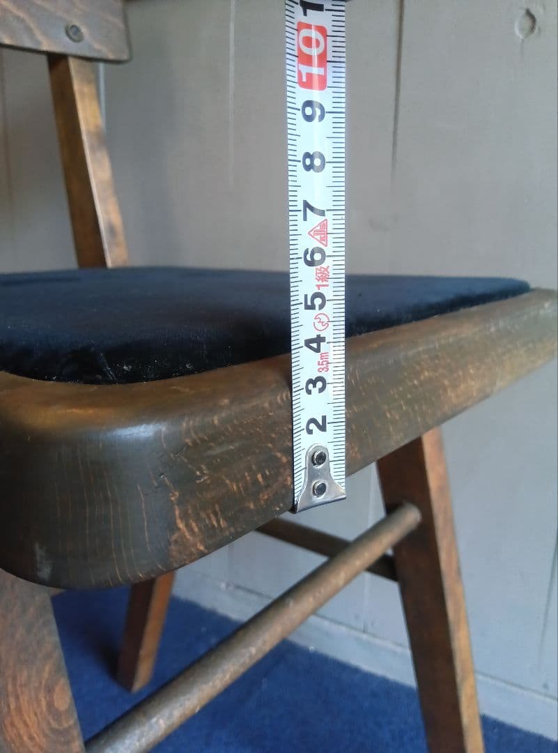 木製子供用チェア 直線的デザイン　ヴィンテージ　レトロ