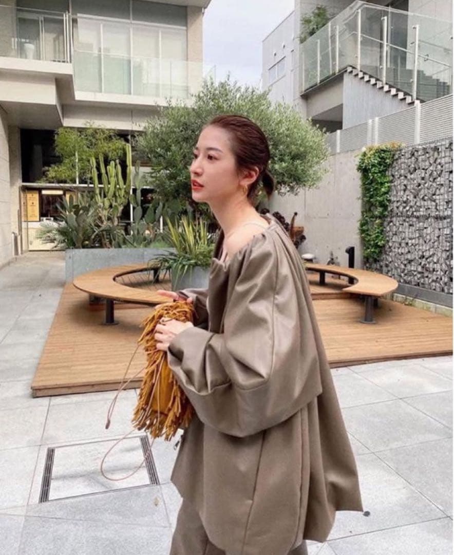 CLANE クラネ EGG FAKE LEATHER JACKET SIZE2