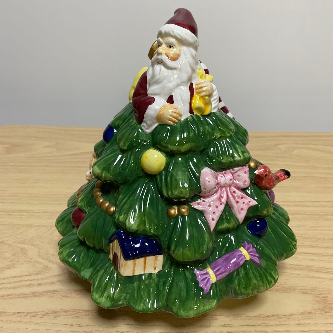 イギリス　スポード クッキー ジャー クリスマスツリー