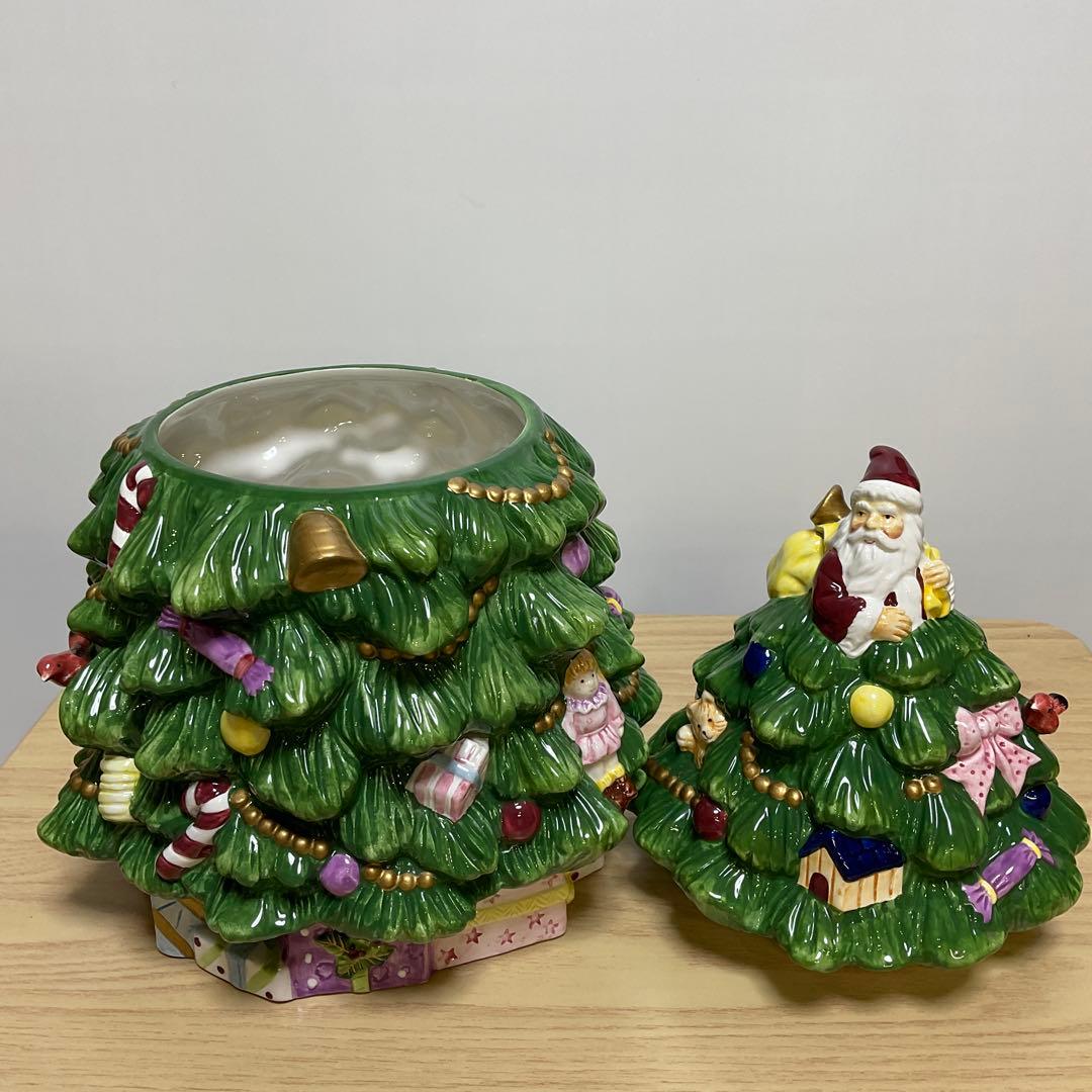 イギリス　スポード クッキー ジャー クリスマスツリー