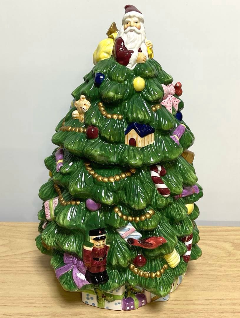 イギリス　スポード クッキー ジャー クリスマスツリー