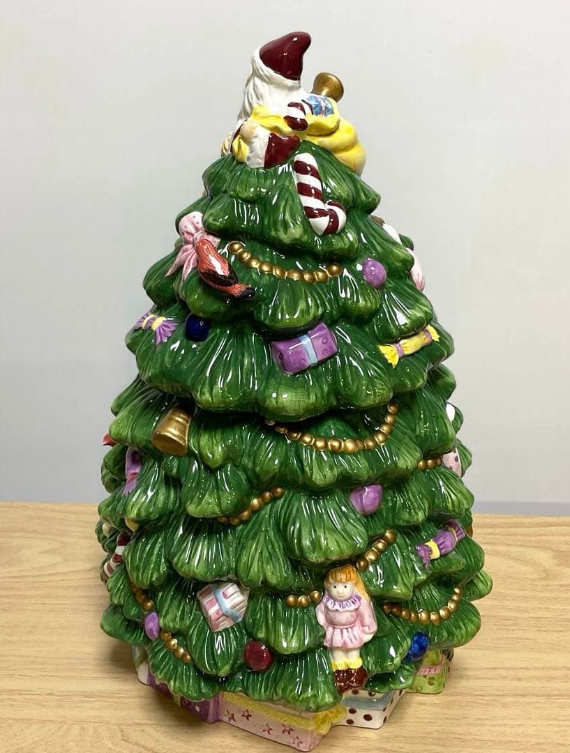 イギリス　スポード クッキー ジャー クリスマスツリー