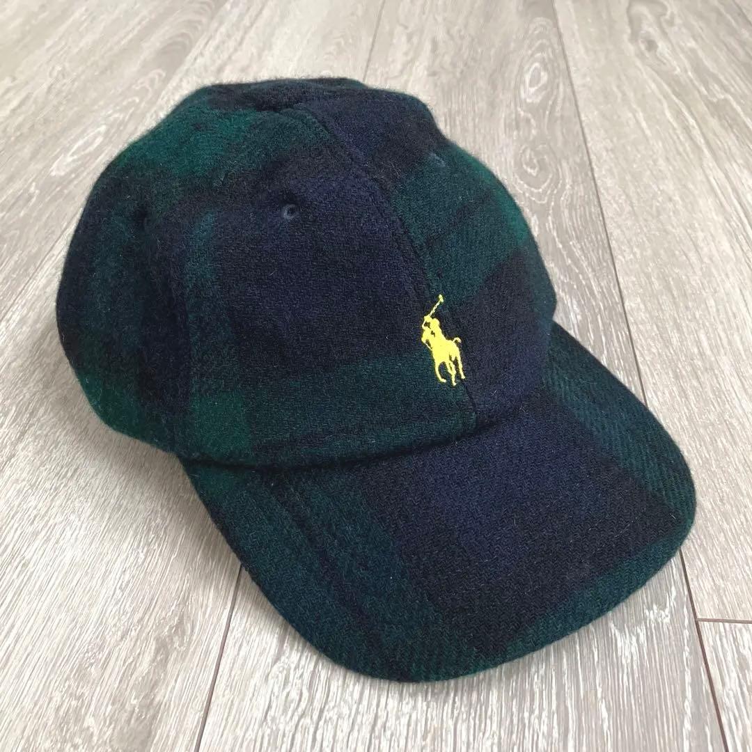 Polo Ralph Lauren ブラックウォッチ ウールキャップ チェック柄