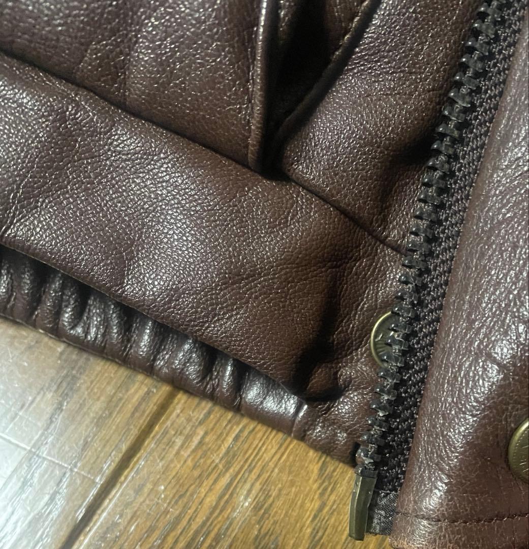 みかエディーバウアー　レザーグースダウン　ブラウン　希少Mサイズ