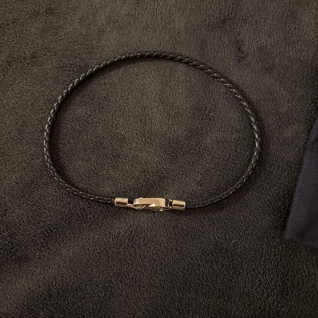 Dior ブレイドレザー ダブルブレスレット　編み込み　ブラック