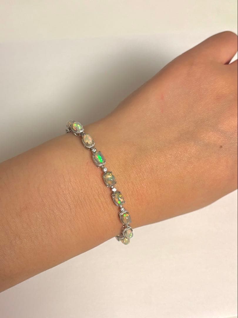 【大阪・関西万博】　ナイジェリア　オパール シルバーブレスレット