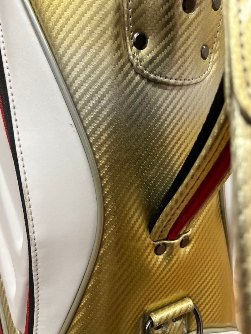 Piretti ゴルフキャディバッグ ホワイト/ゴールド