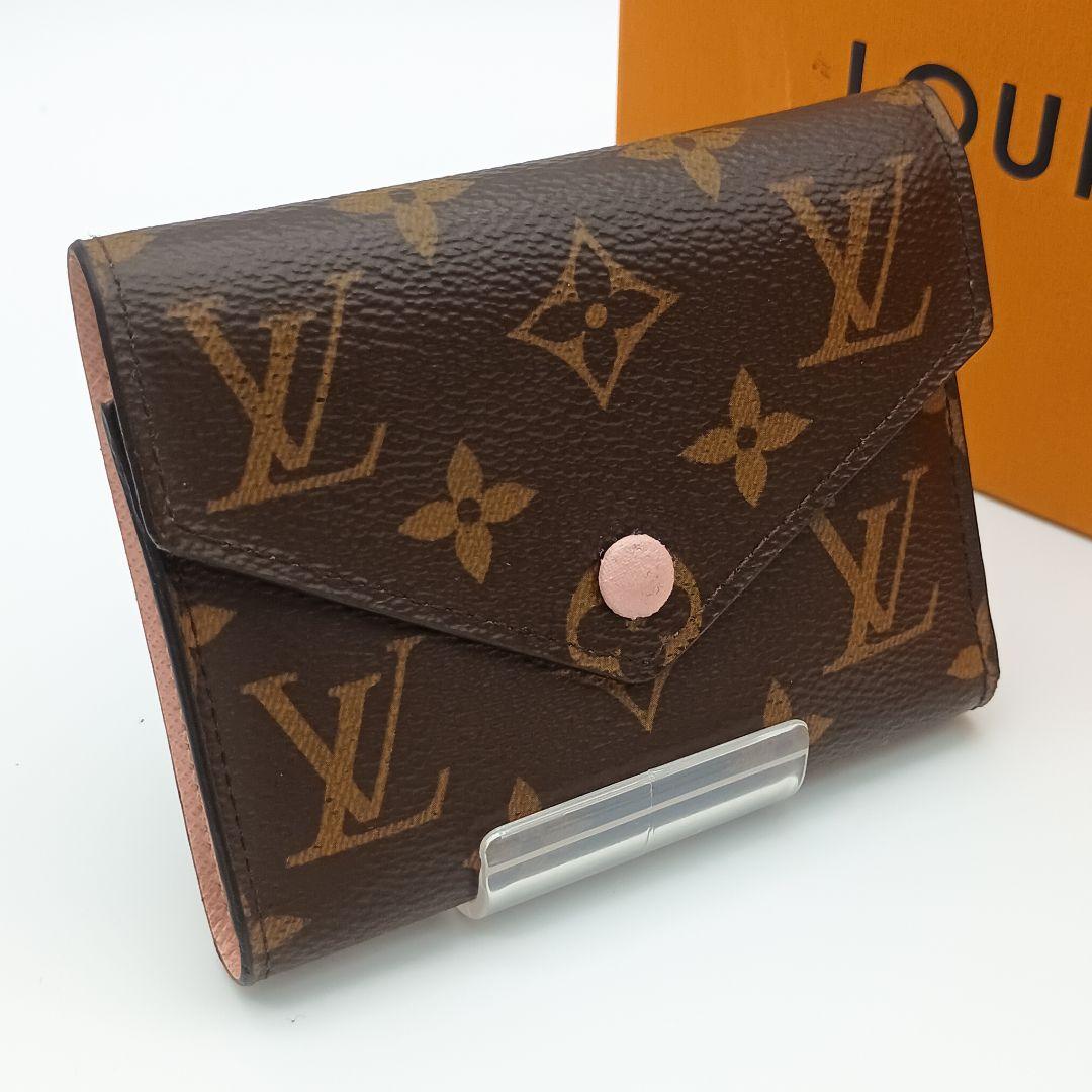 【美品S】ルイヴィトン　ヴィクトリーヌ　ローズバレリーヌ　モノグラム　折り財布